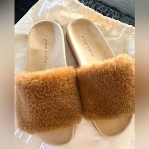 Jenni Kayne Shearling slide sandals - new